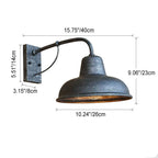 Rustic Iron Waterproof Outdoor Wall Sconce Lamp with Vintage Charm - 1-Light