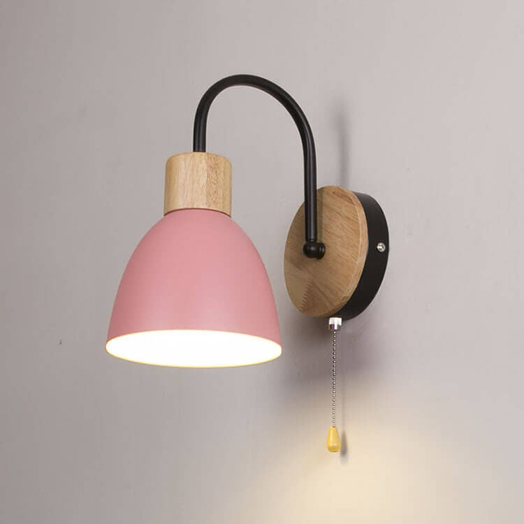 Northern Macaron Single-Light Wall Lamp with Zipper Switch