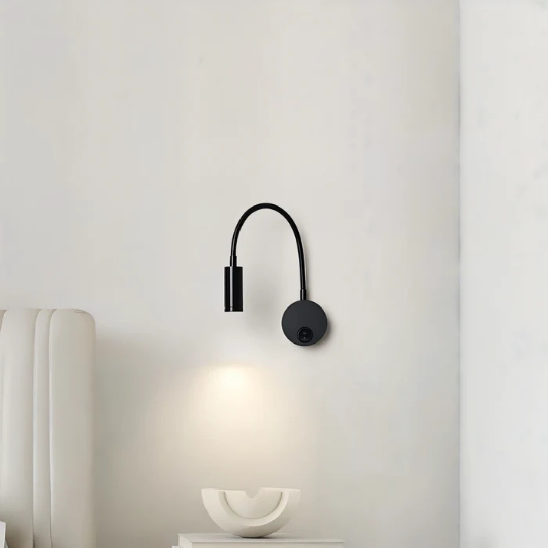 Lumio - Flexible black LED wall lamp for indoors