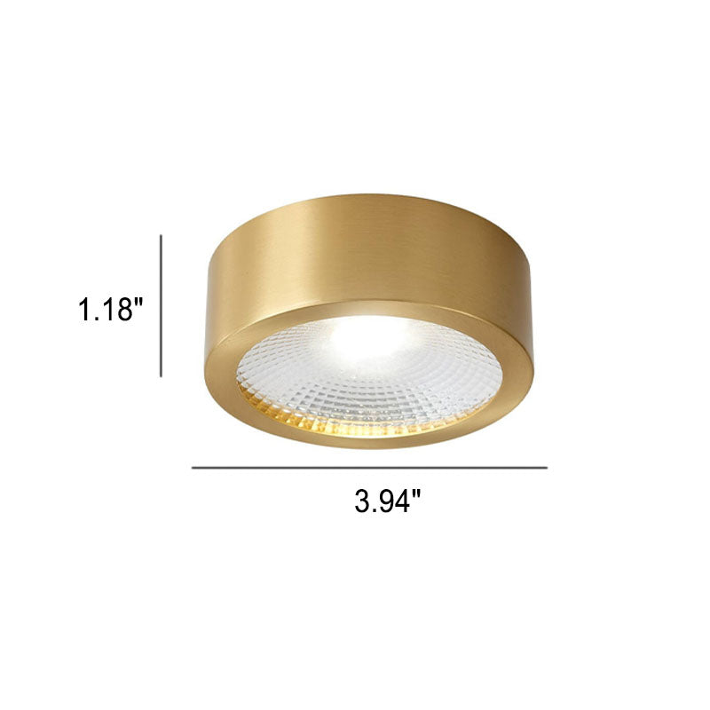 Nordic Style Ultra-Thin All-Copper LED Flush Mount Light