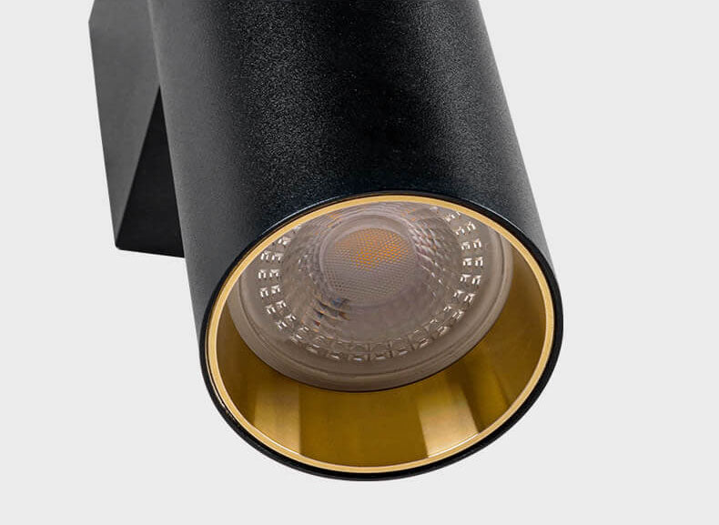 Minimalist Aluminum Cylindrical Wall Sconce with Two Lights