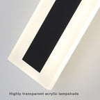 Stylish Elongated LED Acrylic Outdoor Wall Light - Waterproof and Minimalist Design