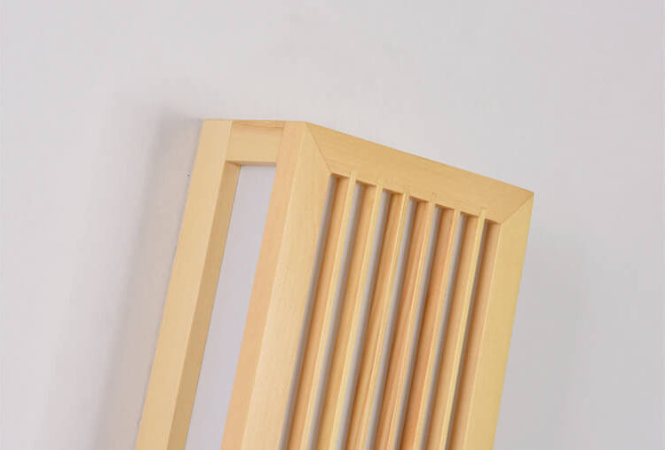 Contemporary Minimalist Solid Wood and Acrylic Rectangular LED Wall Sconce for Living Room