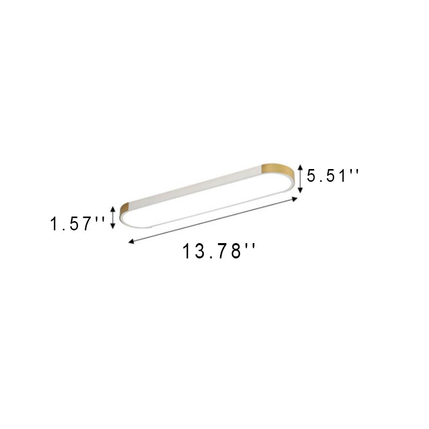 Contemporary Rectangular LED Flush Mount Ceiling Light with Minimalist Design