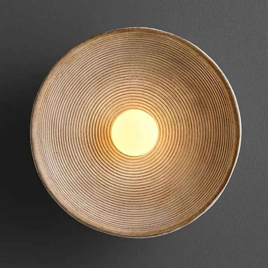 Enso Wall Lamp | Textured Pasta Resin, Japandi Design