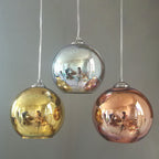 Contemporary 3D Colorful Fireworks Glass Dome Pendant Light with Single Bulb