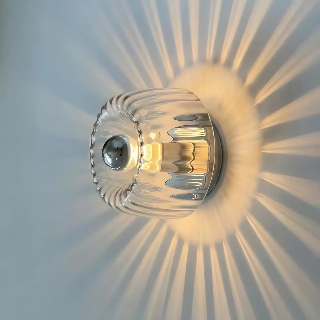 Gleam Wall Lamp | Glass Design, Warm Ambient Light