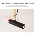 Contemporary Gold 1-Light LED Spotlight Pendant