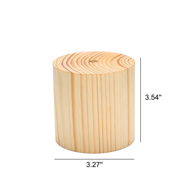 Artistic Wooden LED Touch-Control Night Lamp