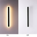 Stylish Elongated LED Acrylic Outdoor Wall Light - Waterproof and Minimalist Design