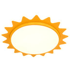Whimsical Sun-Shaped LED Flush Mount Ceiling Light
