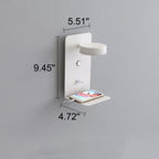 Contemporary Square Iron LED Wall Sconce Lamp with USB Rechargeable Feature