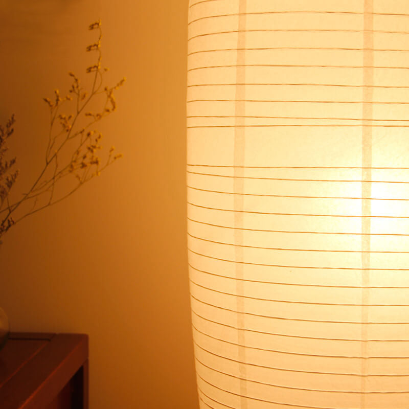 Nordic Minimalist Rice Paper 2-Light Column Floor Lamp
