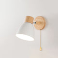 Modern Minimalist Wooden Cone LED Wall Sconce | 1-Light