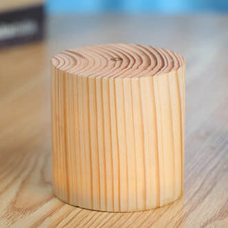 Artistic Wooden LED Touch-Control Night Lamp