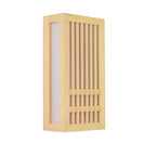 Contemporary Minimalist Solid Wood and Acrylic Rectangular LED Wall Sconce for Living Room