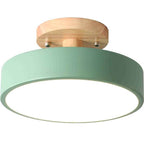 Nordic Style Round LED Semi-Flush Mount Ceiling Light
