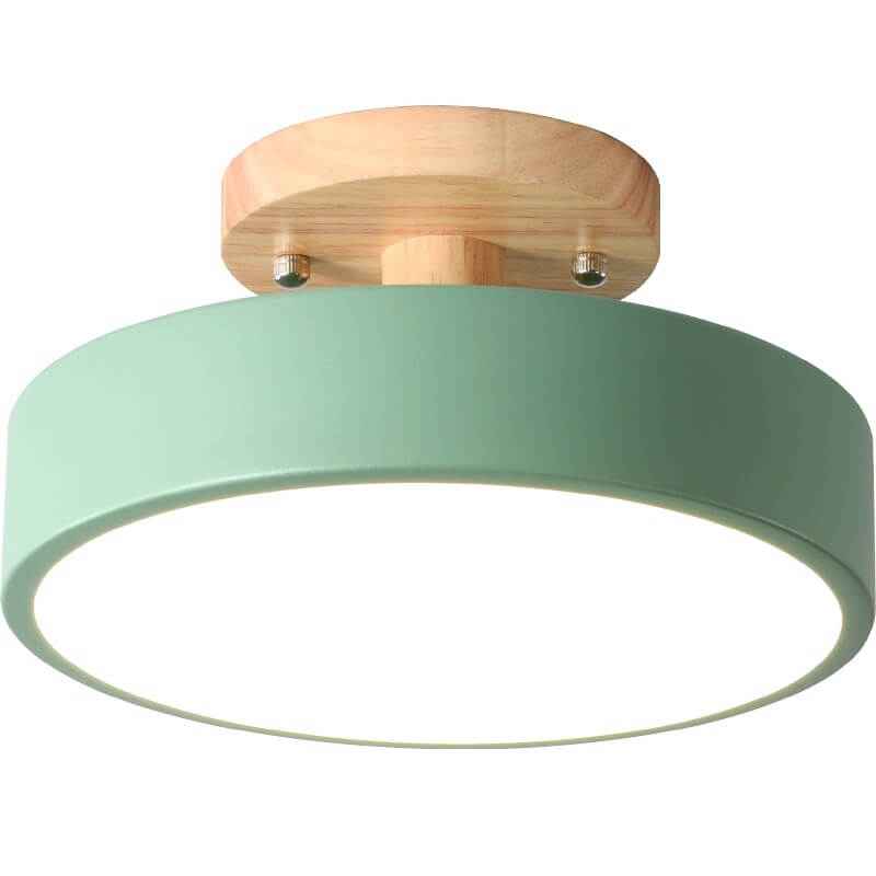 Nordic Style Round LED Semi-Flush Mount Ceiling Light