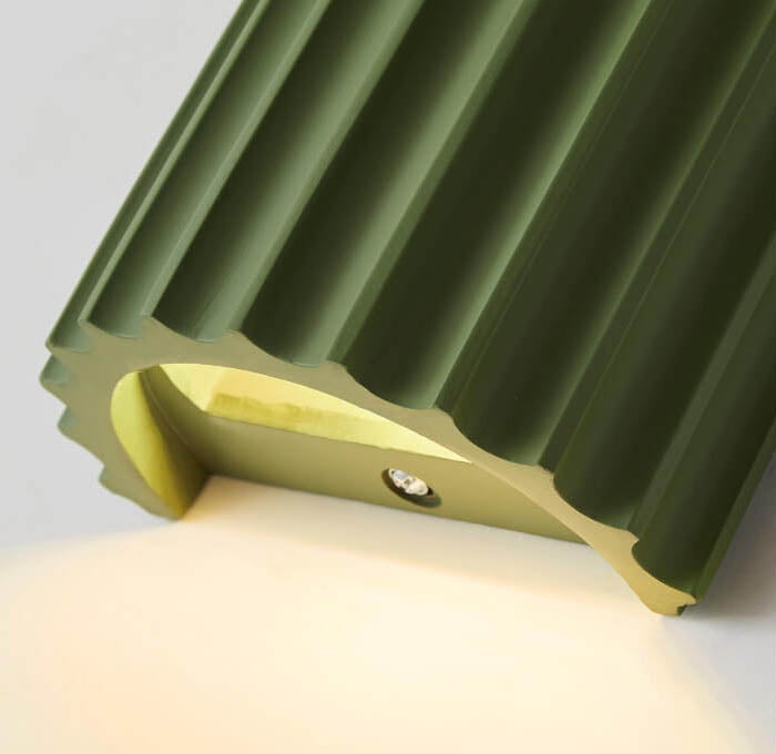 Striped Half Cylinder Macaron Resin Wall Sconce Lamp with 1 Light