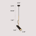 Contemporary Gold 1-Light LED Spotlight Pendant
