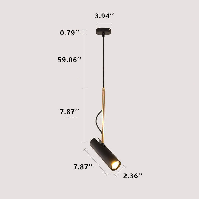 Contemporary Gold 1-Light LED Spotlight Pendant