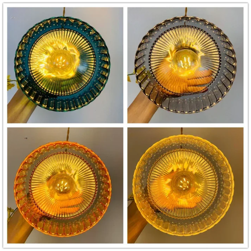 Avenora - Glass Pendant Lamp with Brass