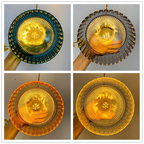 Avenora - Glass Pendant Lamp with Brass