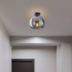 Bela Ceiling Light | Vintage Amber Bubble Glass Shade