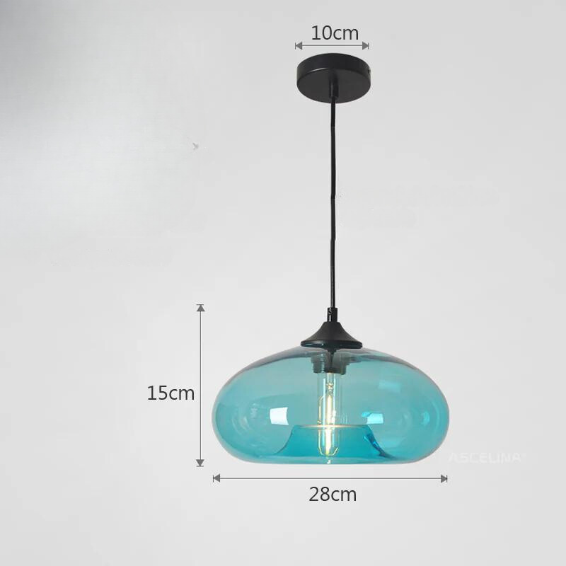 Glavero Vintage Hanglamp | Gekleurd Glas, Sfeervolle Lichteffecten