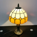 Nordiva - Table lamp 20 cm in Scandinavian checkered design for bedroom or desk