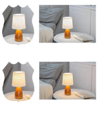 Vintage Nordic Pleated Shade Table Lamp with Glass Base - 1 Light