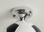 Artistic Basketball and Soccer 1-Light Semi-Flush Mount Ceiling Fixture