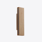 Minimalist Japanese Rectangular Log LED Wall Sconce Lamp with Rotatable Design