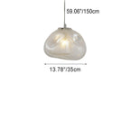 Contemporary Cloud-Shaped Glass 1-Light Pendant Suspension Light