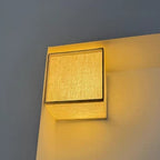 Classic Japanese Square Fabric Shade LED Wall Sconce for Living Room