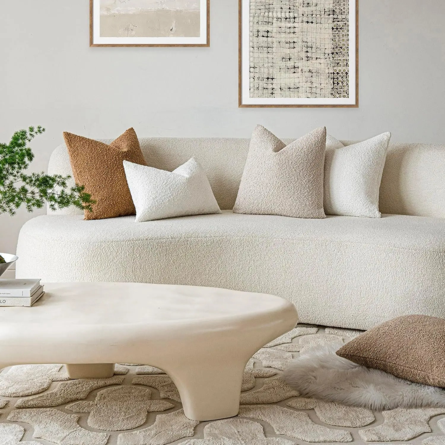 Bela Bouclé Kussenhoes | Elegant Design, 45x45 cm
