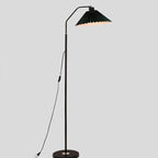 Minimalist Pleated Fabric Shade LED Floor Lamp | 1-Light Standing