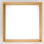Square LED Flush Mount Ceiling Light in Nordic Solid Wood - Japanese Tatami Style