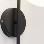 Nordic Arc Glass Globe Single-Light Wall Sconce
