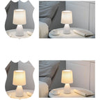 Vintage Nordic Pleated Shade Table Lamp with Glass Base - 1 Light