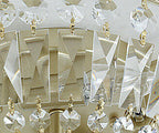 Retro Round Crystal Flush Mount Ceiling Light - 4/6 Lights