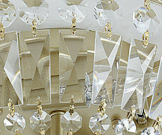 Retro Round Crystal Flush Mount Ceiling Light - 4/6 Lights