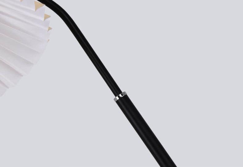 Minimalist Pleated Fabric Shade LED Floor Lamp | 1-Light Standing