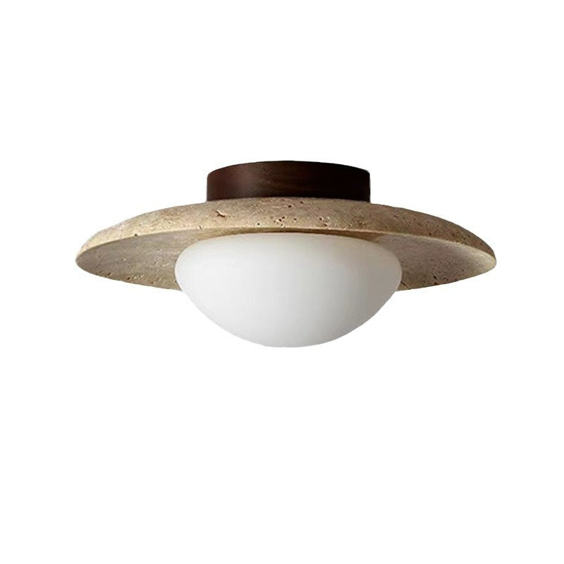 Lyonea - Simple Travertine LED Ceiling Lamp