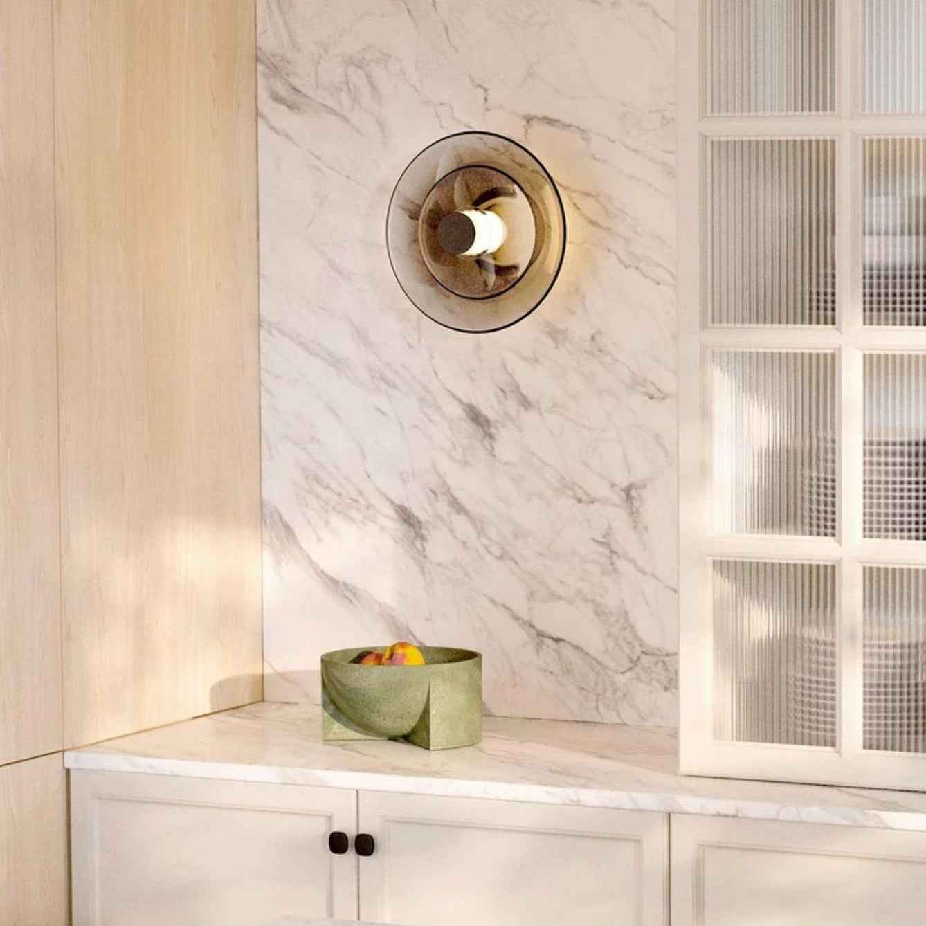 Elysium LED Wandlamp | Indirecte Verlichting, Goud/Amberglass