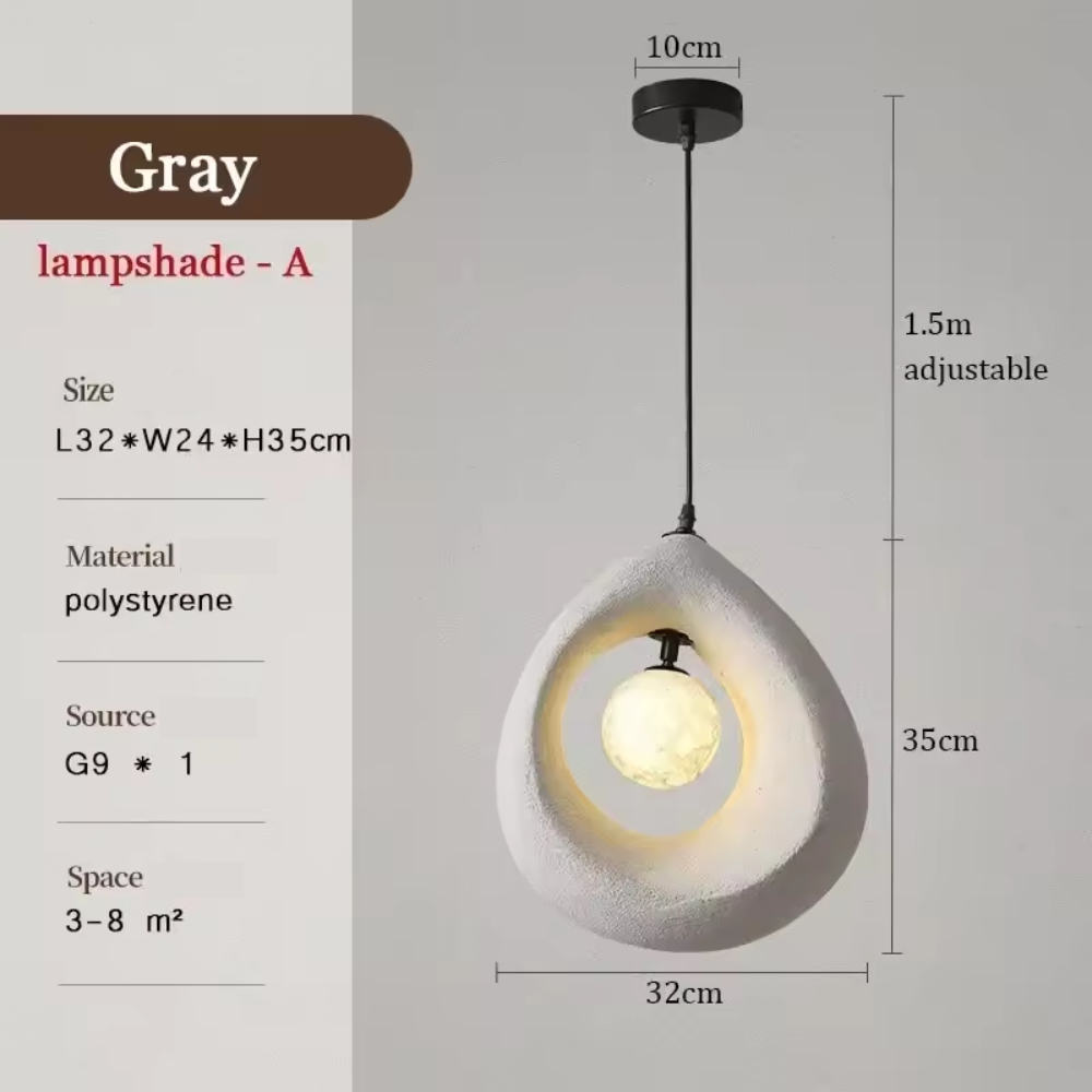 Auralessa - Japanese Wabi Sabi Hanging Lamp with Simple Design