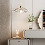 Myloq - Vintage Lotus Glass Hanging Lamp