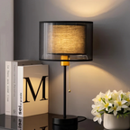 Luma Table Lamp | Double Fabric Shade, Warm Ambient Light