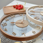 Metron - Elegant Wooden Wall Clock with Glass