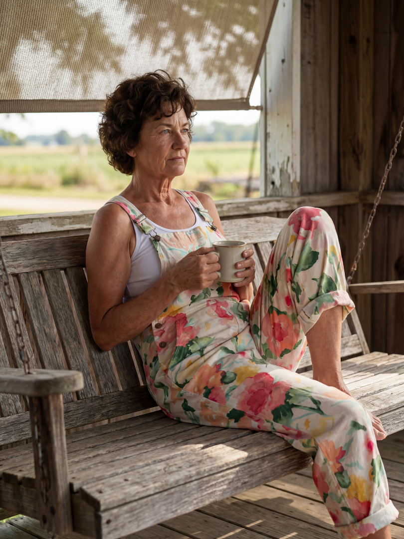 Effortless Overalls for Women Floral Wide-Strap Sleeveless